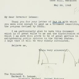 Letter: 1945 May 28