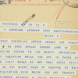 Telegram: 1944 March 15