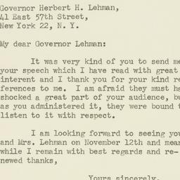 Letter: 1947 November 4