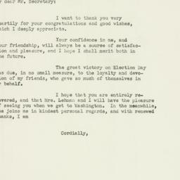 Letter: 1949 November 29