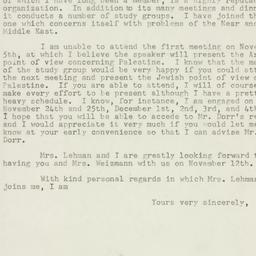 Letter: 1947 November 3