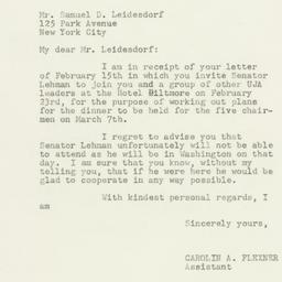 Telegram: 1950 February 17