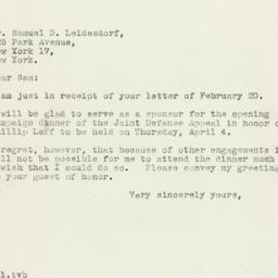 Letter: 1946 February 23