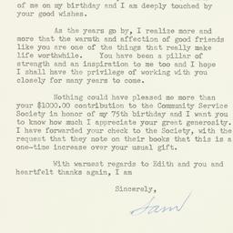 Letter: 1956 October 2