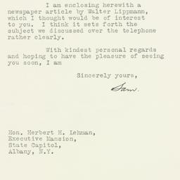 Letter: 1935 August 2