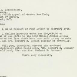 Letter: 1948 February 23