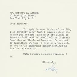 Letter: 1947 November 12