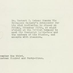 Telegram: 1943 November 3