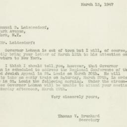 Letter: 1947 March 13