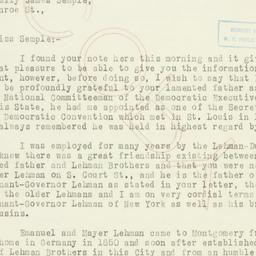 Letter: 1932 August 18