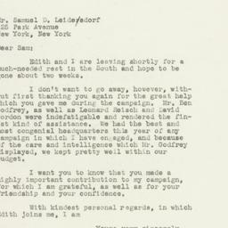 Letter: 1949 November 18