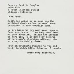 Letter: 1954 October 16