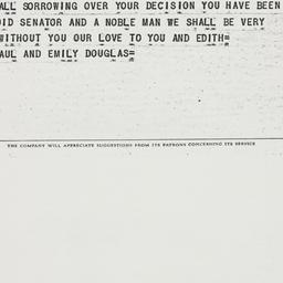 Telegram: 1956 August 22