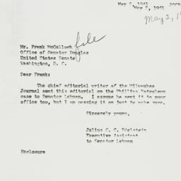 Letter: 1951 May 2