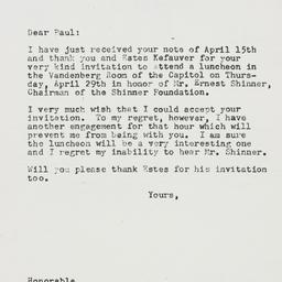 Letter: 1954 April 17