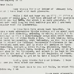 Letter: 1957 February 7