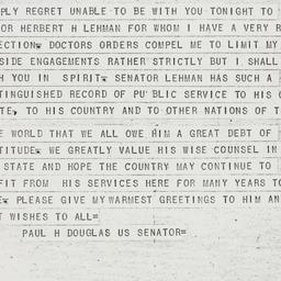 Telegram: 1955 May 12