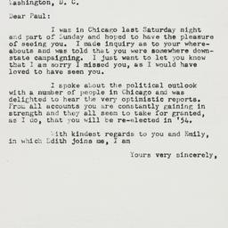 Letter: 1953 October 14