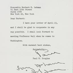 Letter: 1957 May 6