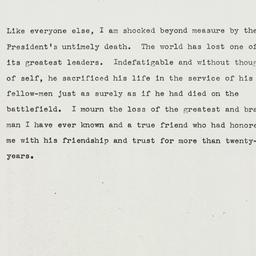 Press Release: 1945 April 12