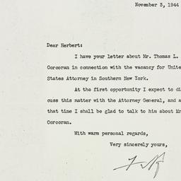 Letter: 1944 November 3