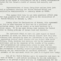 Press Release: 1943 November 9