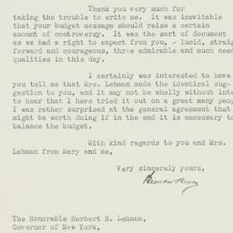 Letter: 1933 February 3