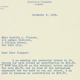 Letter: 1936 December 9