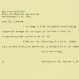 Letter: 1926 July 21