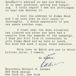 Letter: 1958 October 31