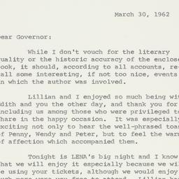 Letter: 1962 March 30