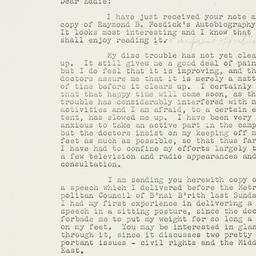 Letter: 1958 October 22