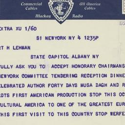 Telegram: 1933 November 4