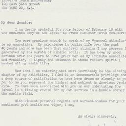 Letter: 1958 February 26
