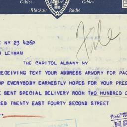 Telegram: 1933 September 23