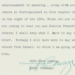 Letter: 1958 May 11