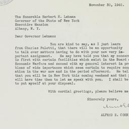 Letter: 1942 November 30