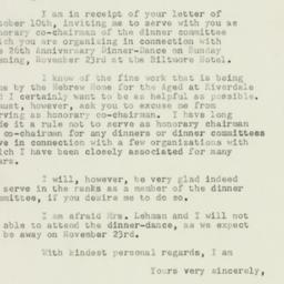 Letter: 1952 October 14