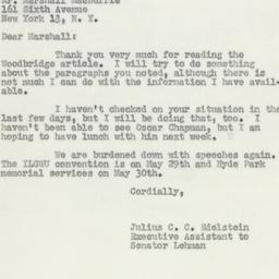 Letter: 1950 May 24