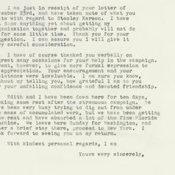 Letter: 1949 December 2