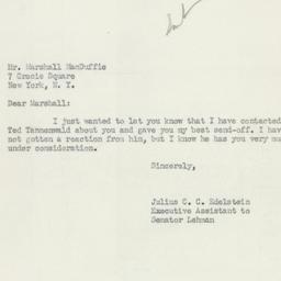 Letter: 1951 November 19