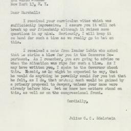 Letter: 1950 April 10