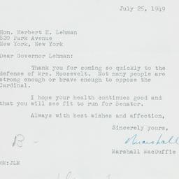 Letter: 1949 July 25