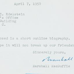 Ephemera: 1950 April 7