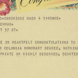 Telegram: 1958 June 4