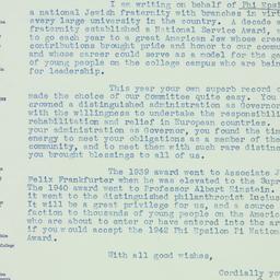 Letter: 1943 February 4