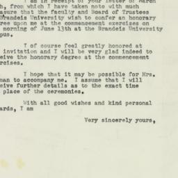 Letter: 1954 March 18