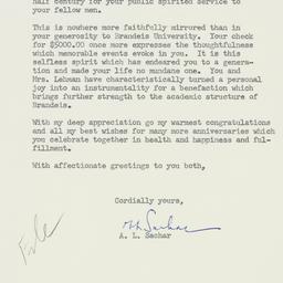Letter: 1960 May 4