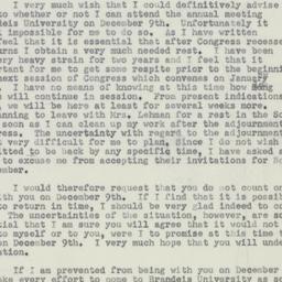 Letter: 1951 October 9