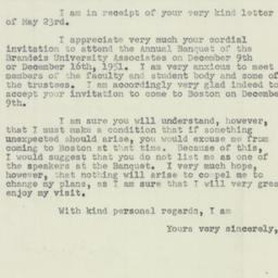 Letter: 1951 May 30